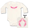 Biker Angel (front and back design) - Baby onesie